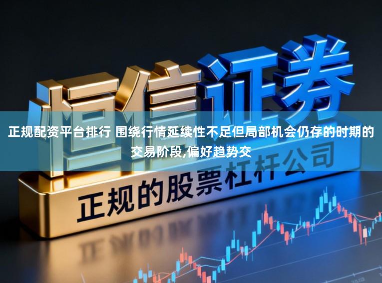 正规配资平台排行 围绕行情延续性不足但局部机会仍存的时期的交易阶段,偏好趋势交